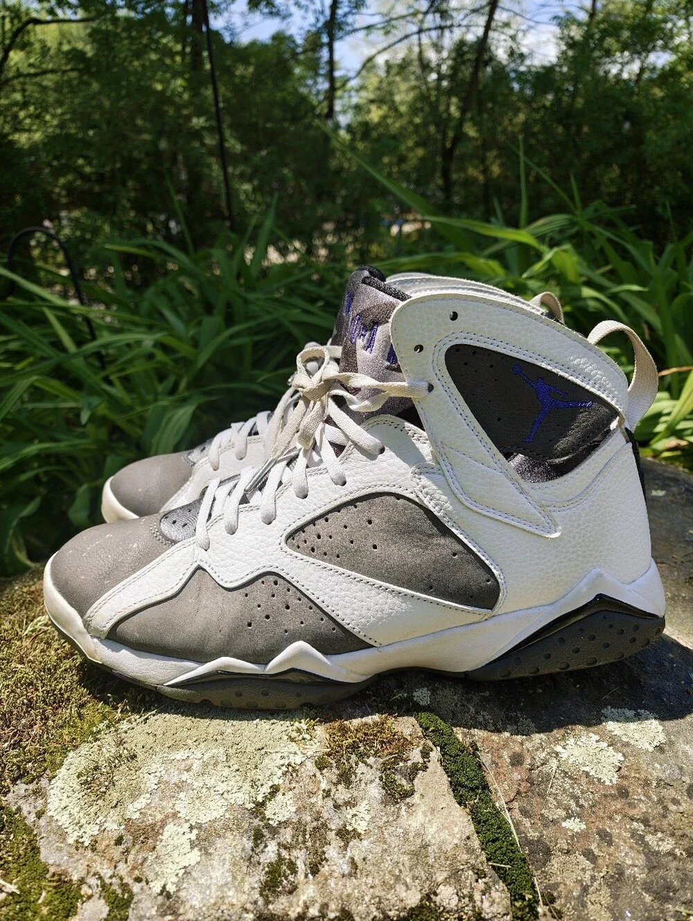 Air Jordan 7 Retro 'Flint' flaunts the OG Flint Grey nubuck quarter Men Size 11